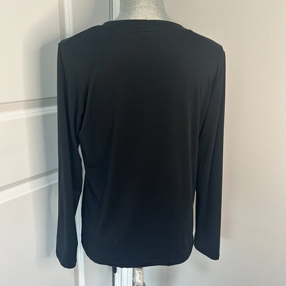Black Real Essentials Long Sleeve Shirt Size S NWOT - Picture 2 of 2